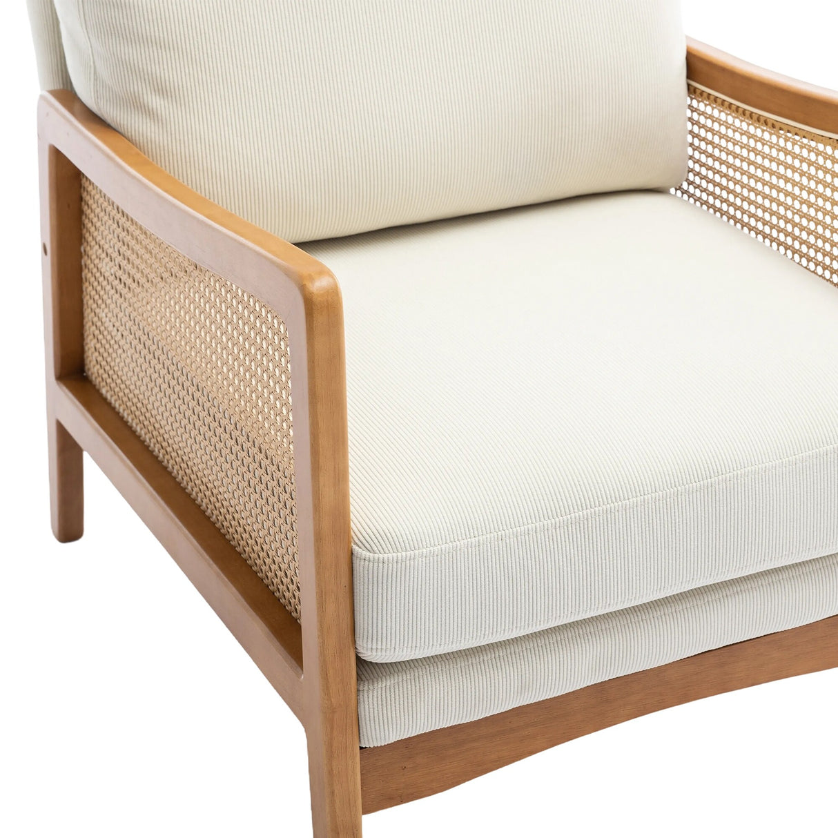 Modern Accent Chair Wood Frame Armchair