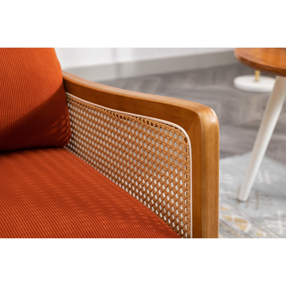 Modern Accent Chair Wood Frame Armchair