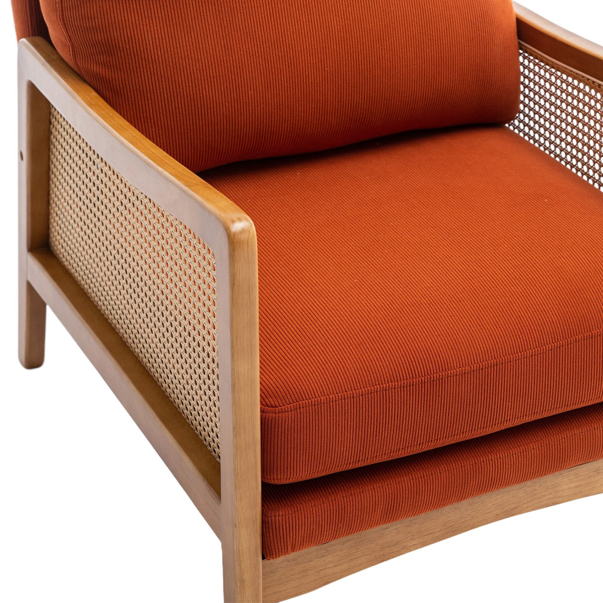 Modern Accent Chair Wood Frame Armchair