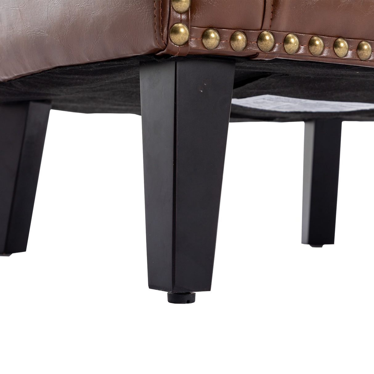 Modern Accent Chair with Ottoman for Livingroom Set, Brown PU
