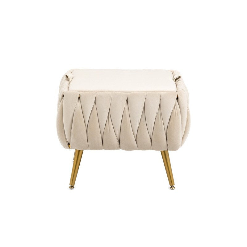 Modern Accent Chair with Storage Ottoman, Velvet Tufted Barrel Arm Chair, Single Sofa, Lounge Reading Chair, Accent Chair