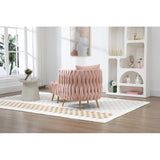 Modern Accent Chair with Storage Ottoman, Velvet Tufted Barrel Arm Chair, Single Sofa, Lounge Reading Chair, Accent Chair