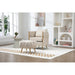 Modern Accent Chair with Storage Ottoman, Velvet Tufted Barrel Arm Chair, Single Sofa, Lounge Reading Chair, Accent Chair