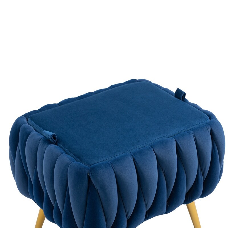 Modern Accent Chair with Storage Ottoman, Velvet Tufted Barrel Arm Chair, Single Sofa, Lounge Reading Chair, Accent Chair