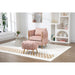 Modern Accent Chair with Storage Ottoman, Velvet Tufted Barrel Arm Chair, Single Sofa, Lounge Reading Chair, Accent Chair