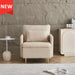 Modern Accent Chair,Sherpa Upholstered Cozy Comfy Armchair,Furry Reading Chair with Slim Armrest,Fuzzy Single Club Sofa Chairs