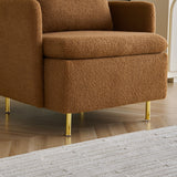 Modern Accent Chair,Sherpa Upholstered Cozy Comfy Armchair,Furry Reading Chair with Slim Armrest,Fuzzy Single Club Sofa Chairs