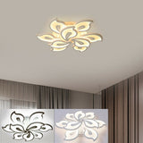 Modern Acrylic Ceiling Light Loft Chandelier Living Room LED Fixtures - 35.43"
