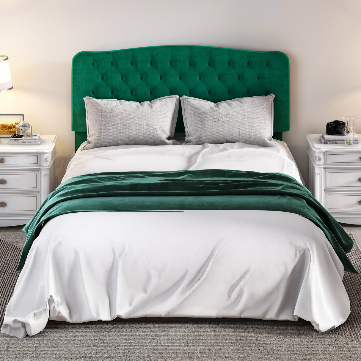 Modern Adjustable Tufted Upholstered Headboard