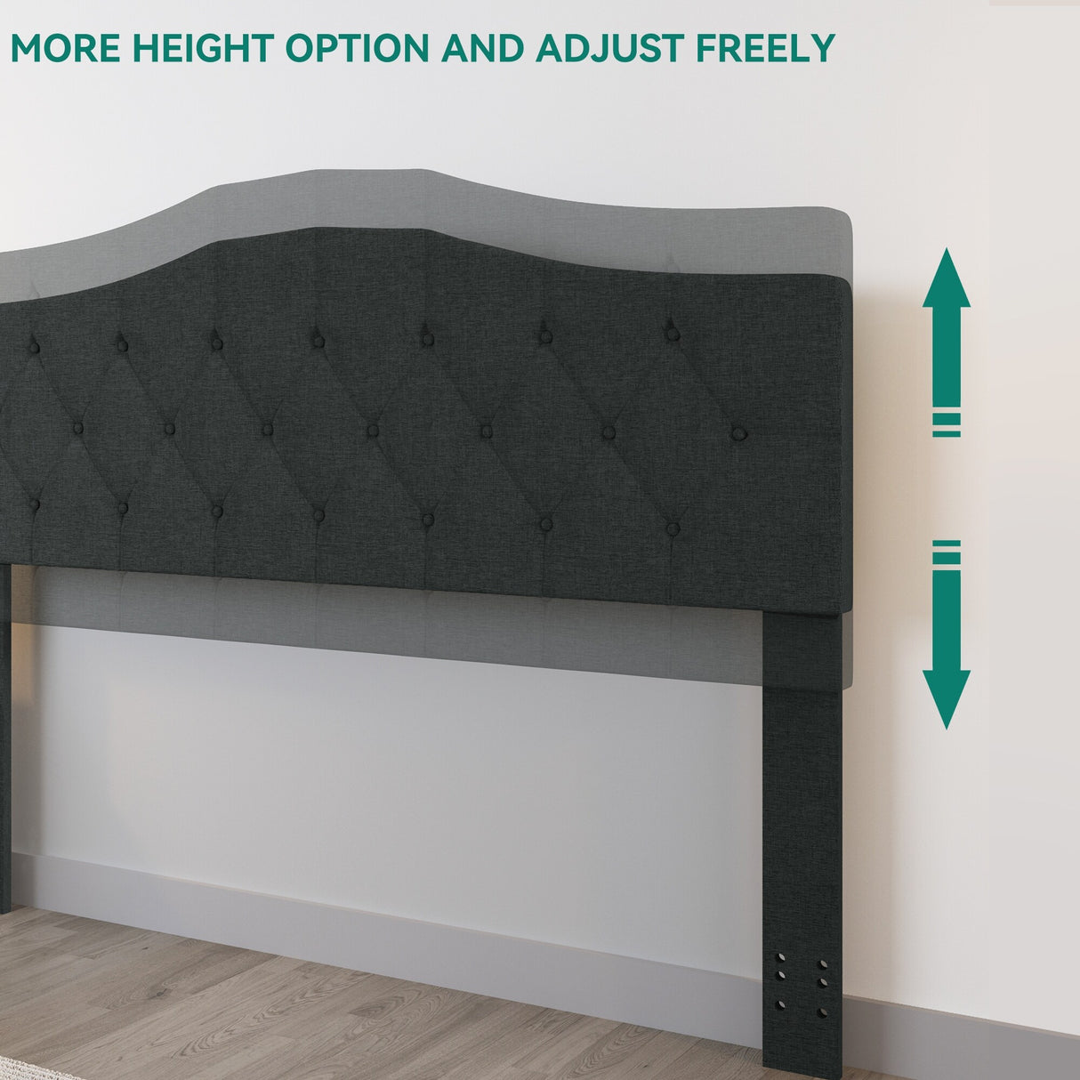 Modern Adjustable Tufted Upholstered Headboard