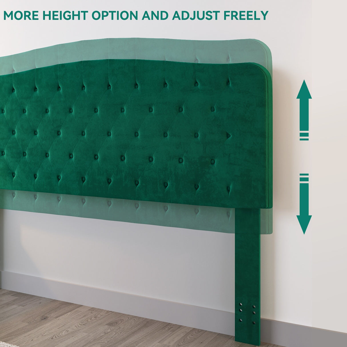 Modern Adjustable Tufted Upholstered Headboard