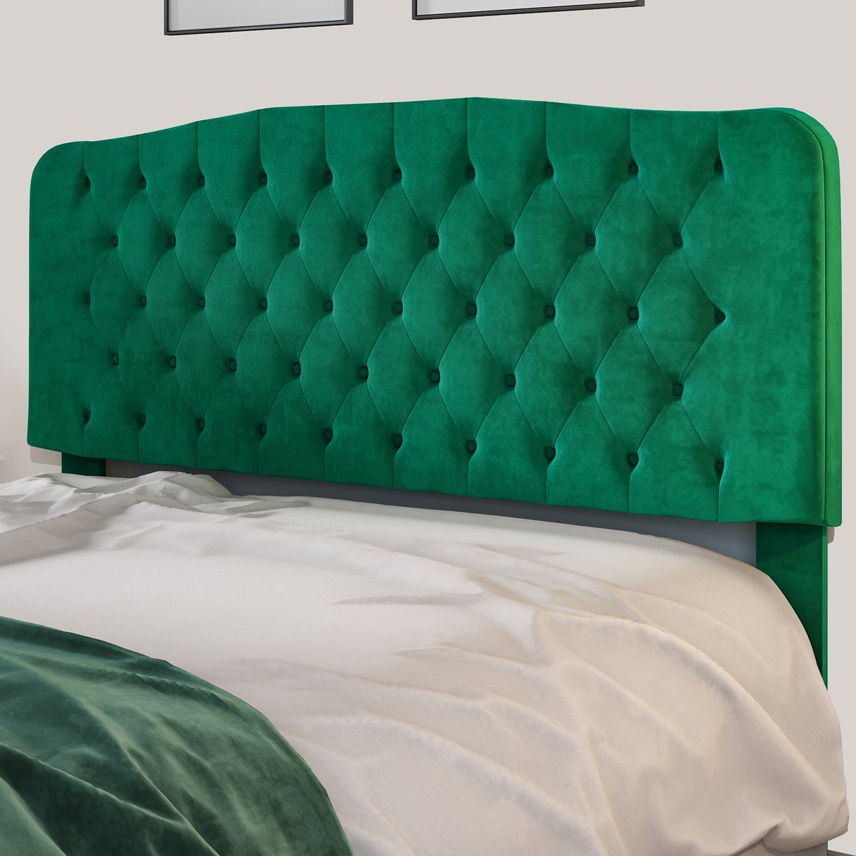 Modern Adjustable Tufted Upholstered Headboard