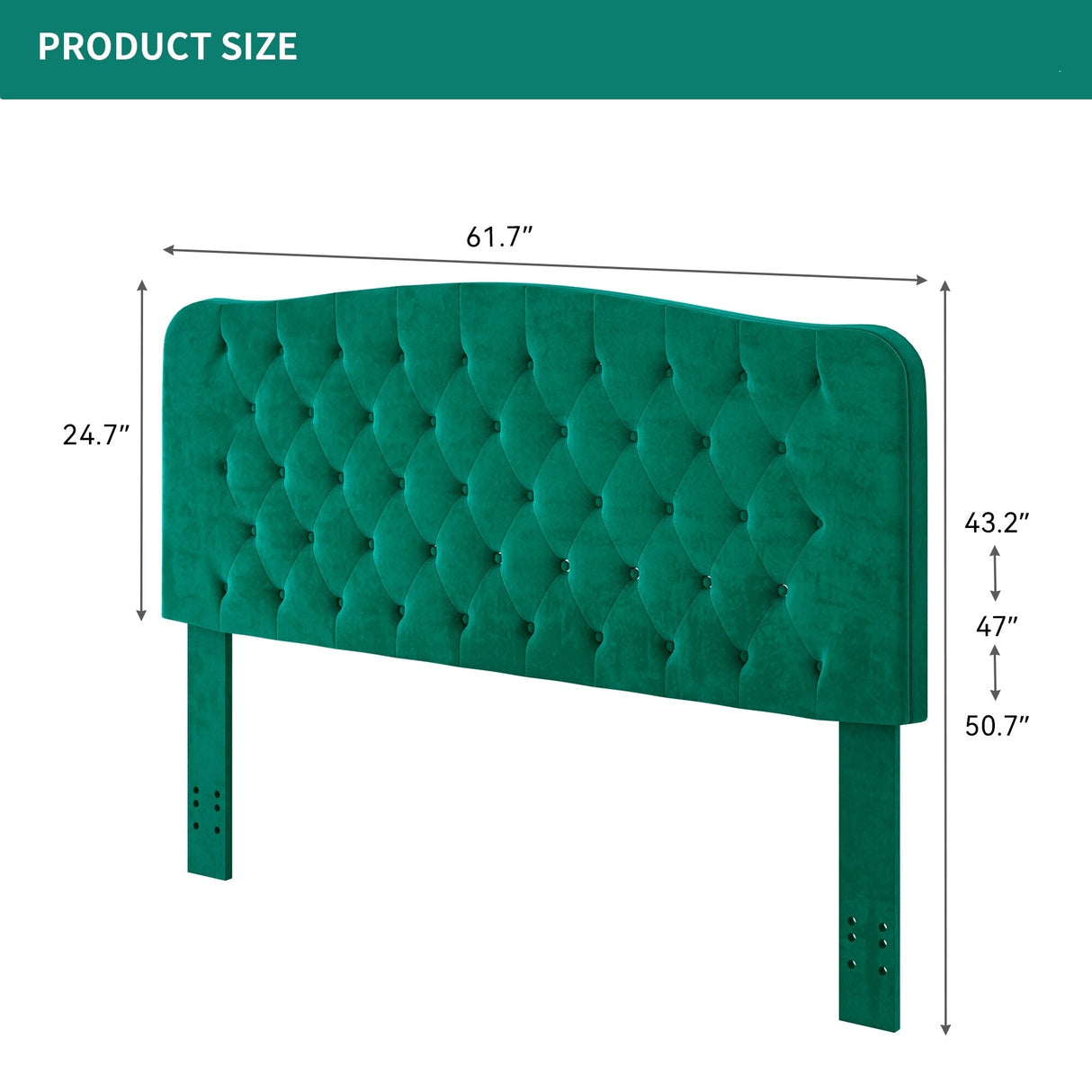 Modern Adjustable Tufted Upholstered Headboard