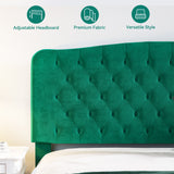 Modern Adjustable Tufted Upholstered Headboard