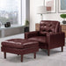 Modern Air Leather and PU Chair and Ottoman for Living Room