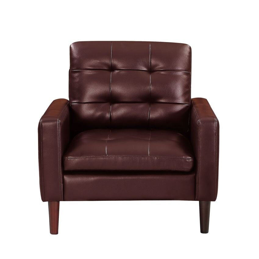 Modern Air Leather and PU Chair and Ottoman for Living Room
