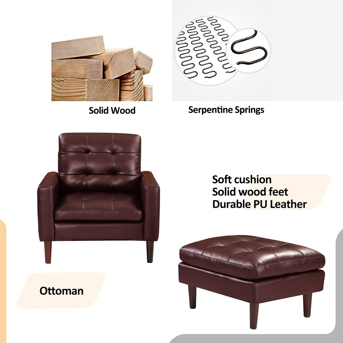 Modern Air Leather and PVC Chair