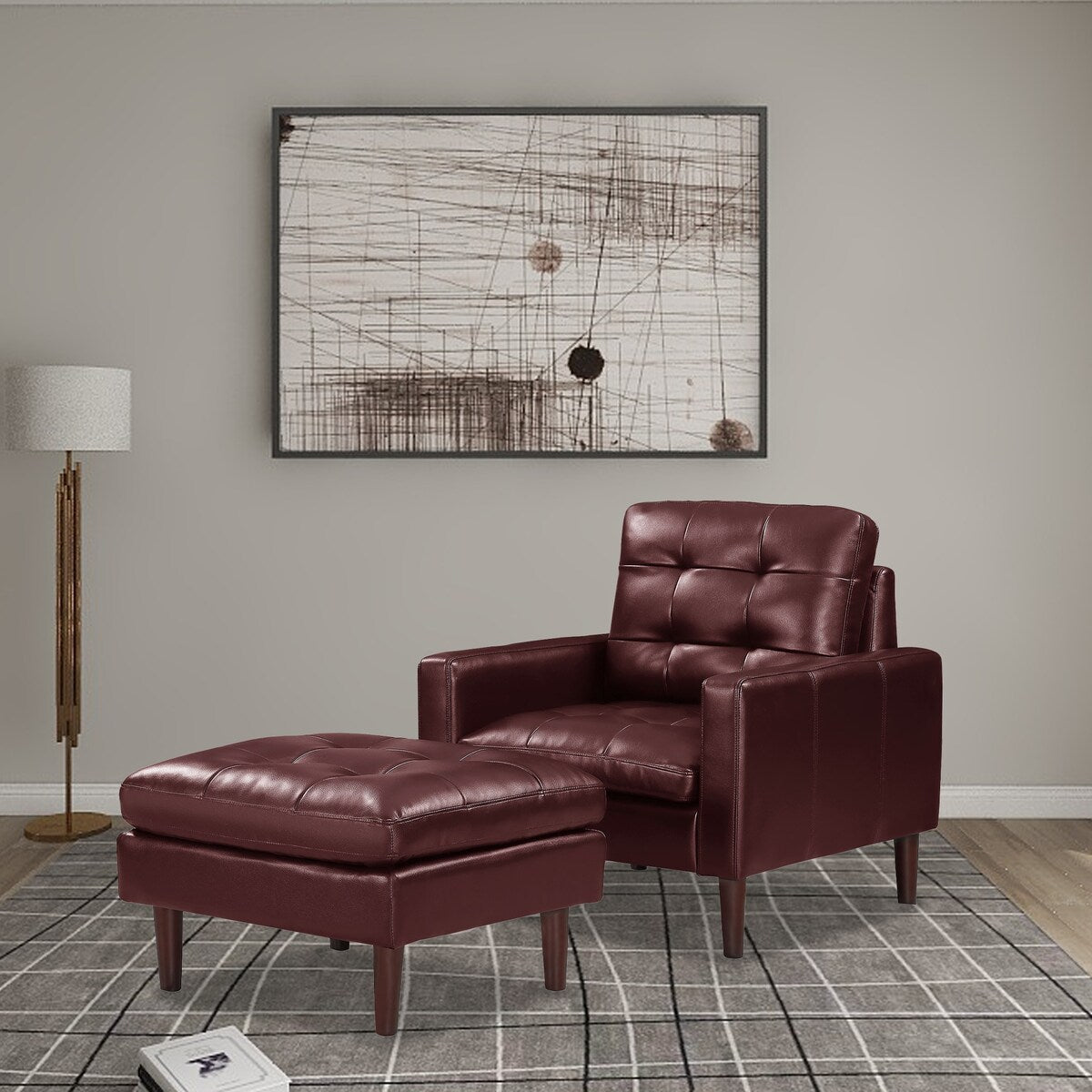 Modern Air Leather and PVC Chair