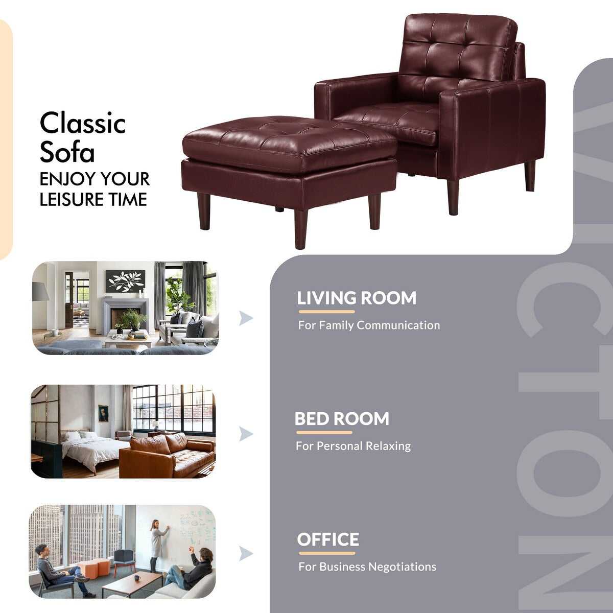 Modern Air Leather and PVC Chair