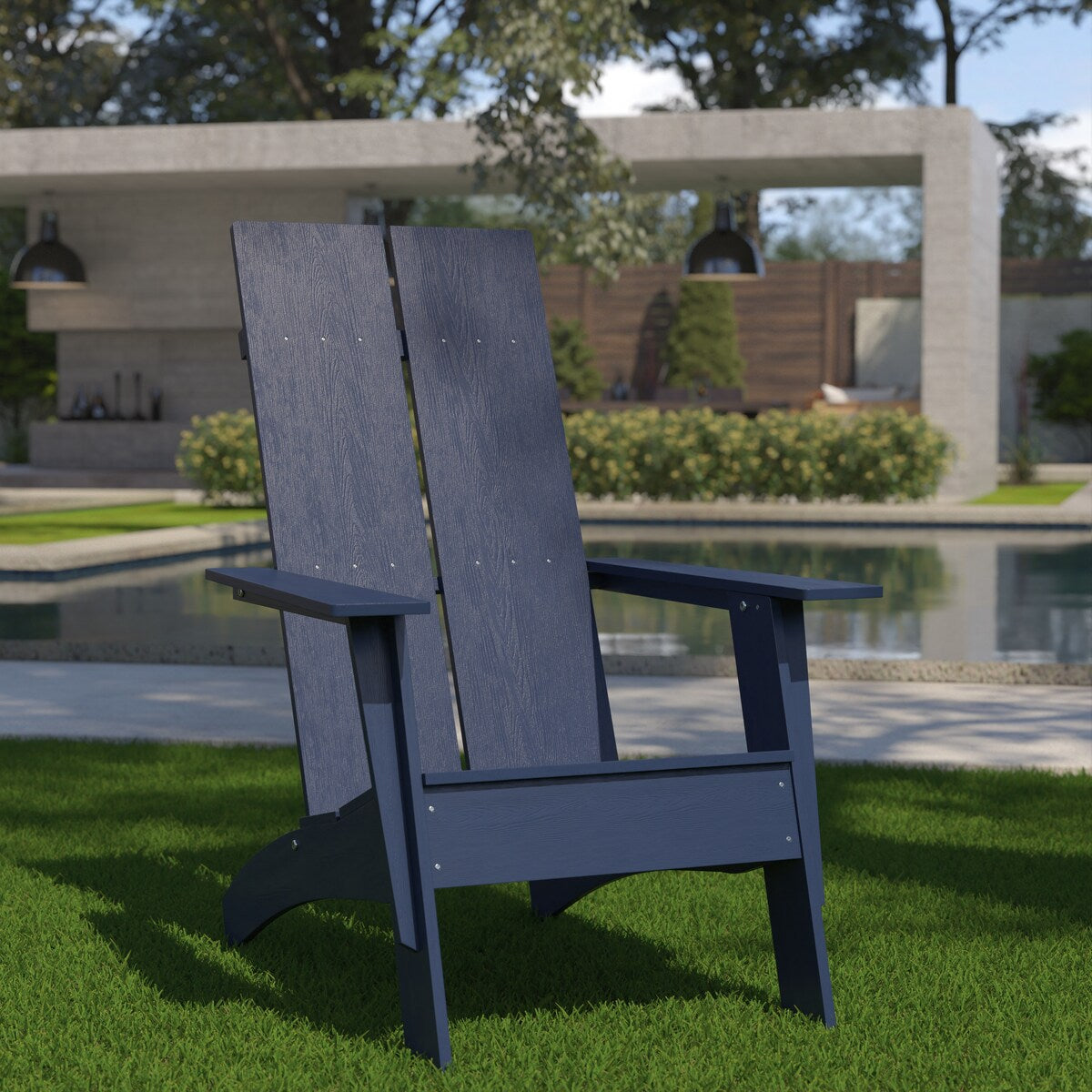 Modern All-Weather Poly Resin Wood Adirondack Chair