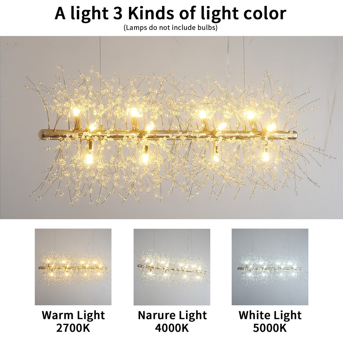 Modern American Multi-particle Crystal Chandelier, Excluding Bulbs