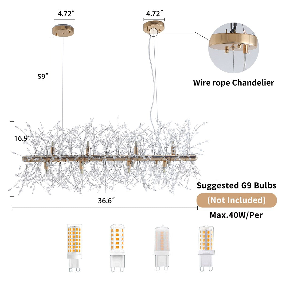 Modern American Multi-particle Crystal Chandelier, Excluding Bulbs