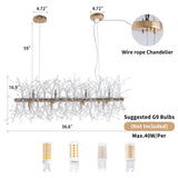 Modern American Multi-particle Crystal Chandelier, Excluding Bulbs