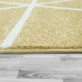 Modern Area Rug for Living Room Geometric Pattern in pastel colors
