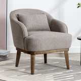 Modern Armchair Accent Chair with Pillow and Solid Wood leg