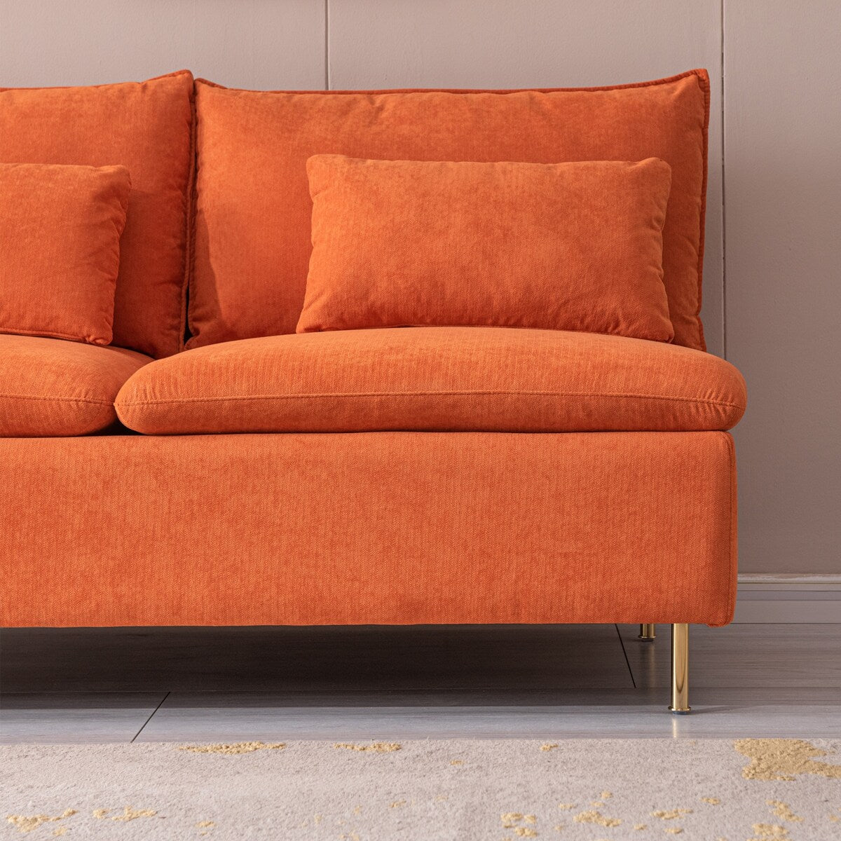 Modern Armless Loveseat - N/A