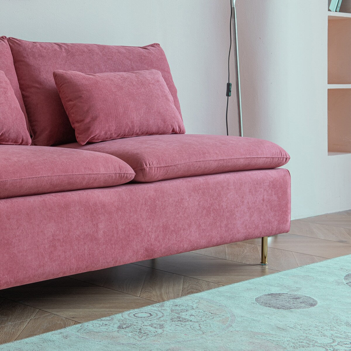 Modern Armless Loveseat - N/A