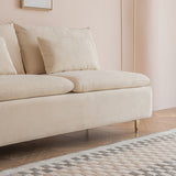 Modern Armless Loveseat - N/A