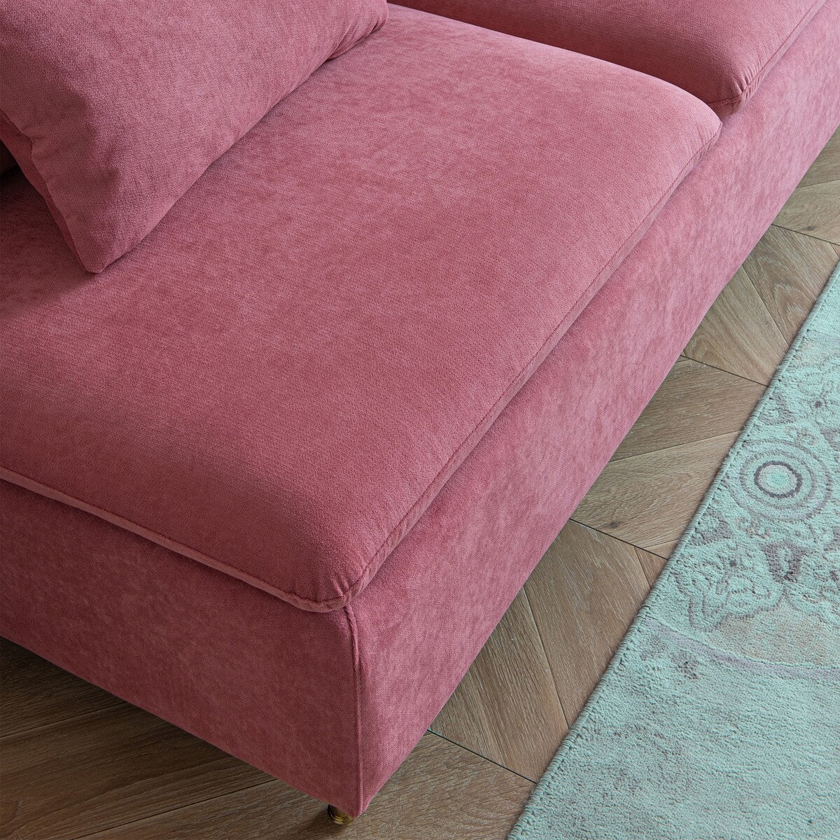 Modern Armless Loveseat - N/A