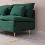 Modern Armless Loveseat - N/A