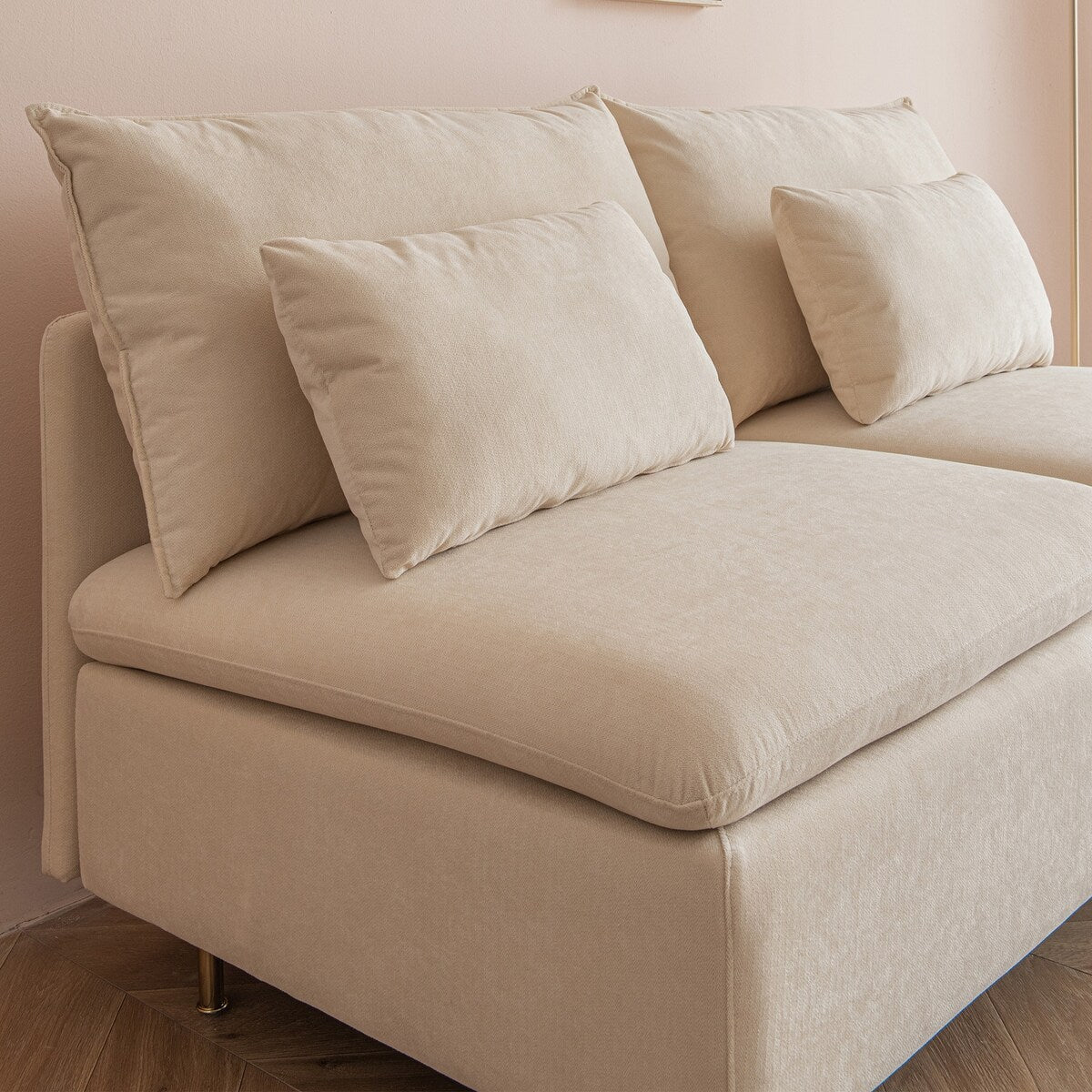 Modern Armless Loveseat - N/A