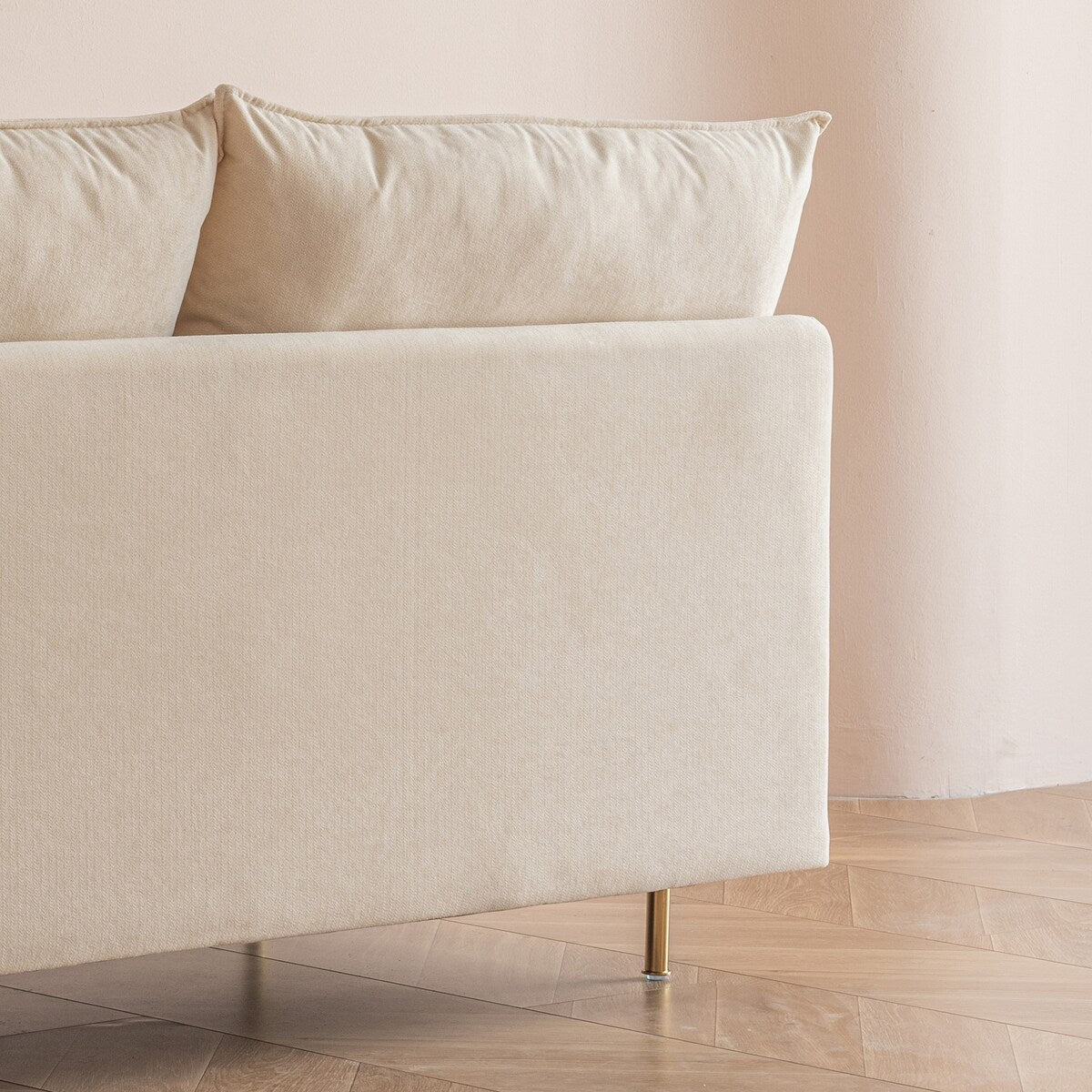 Modern Armless Loveseat - N/A