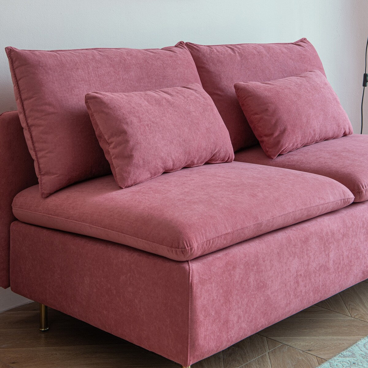 Modern Armless Loveseat - N/A
