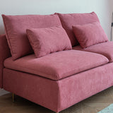 Modern Armless Loveseat - N/A