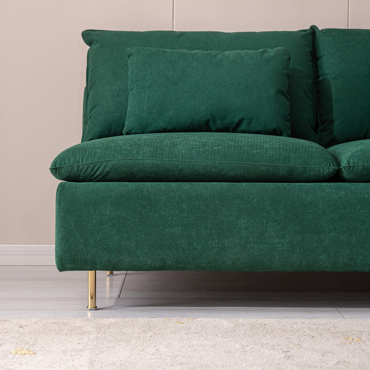 Modern Armless Loveseat - N/A