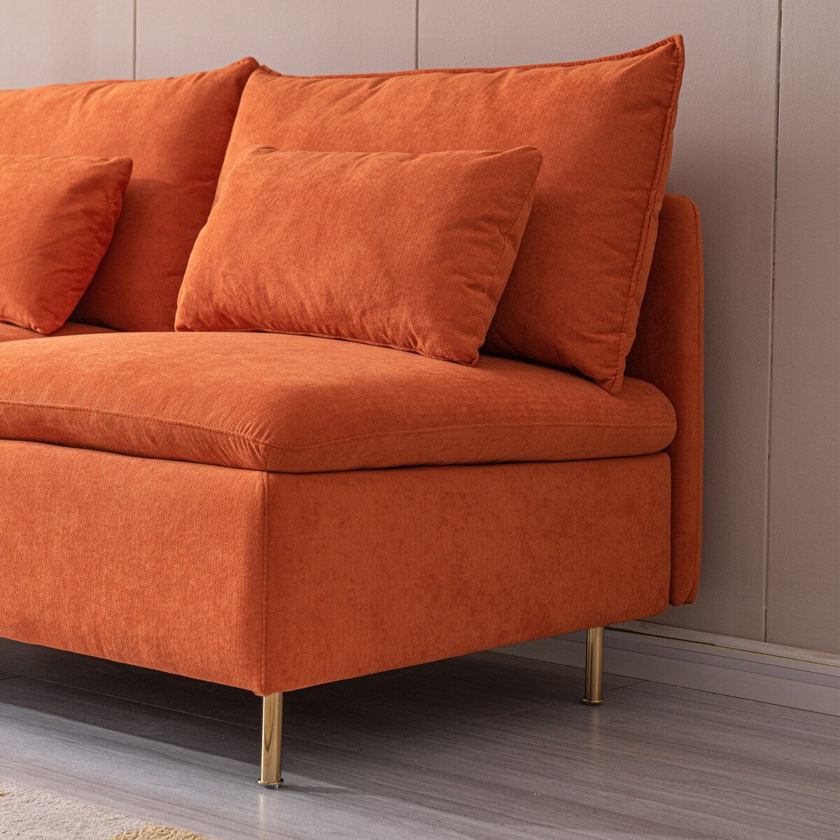 Modern Armless Loveseat - N/A