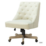 Modern Armless Office Chair with Tufted Back for Home Office