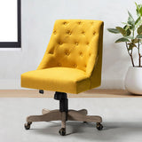 Modern Armless Office Chair with Tufted Back for Home Office