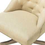 Modern Armless Office Chair with Tufted Back for Home Office