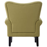 Modern Baroque Design Wing Back Accent Chair Living Room Flared-Rolled Arms Chair with Button-Tufted Back and Wooden Legs