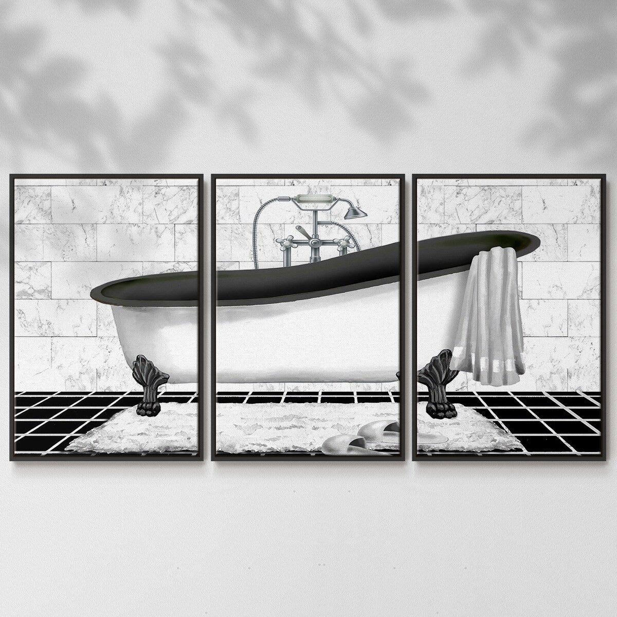 Modern Bath II - Multi Piece Framed Canvas