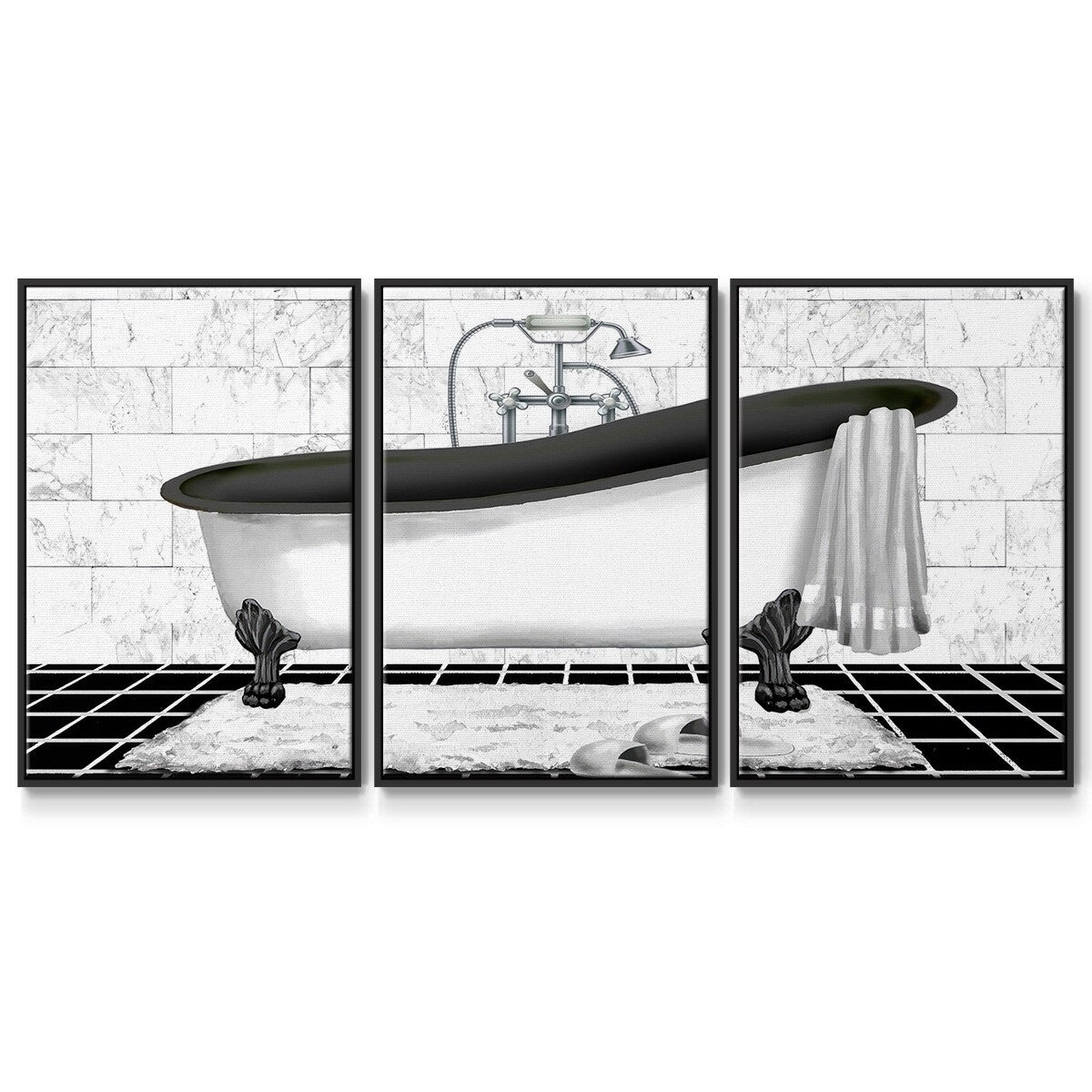 Modern Bath II - Multi Piece Framed Canvas