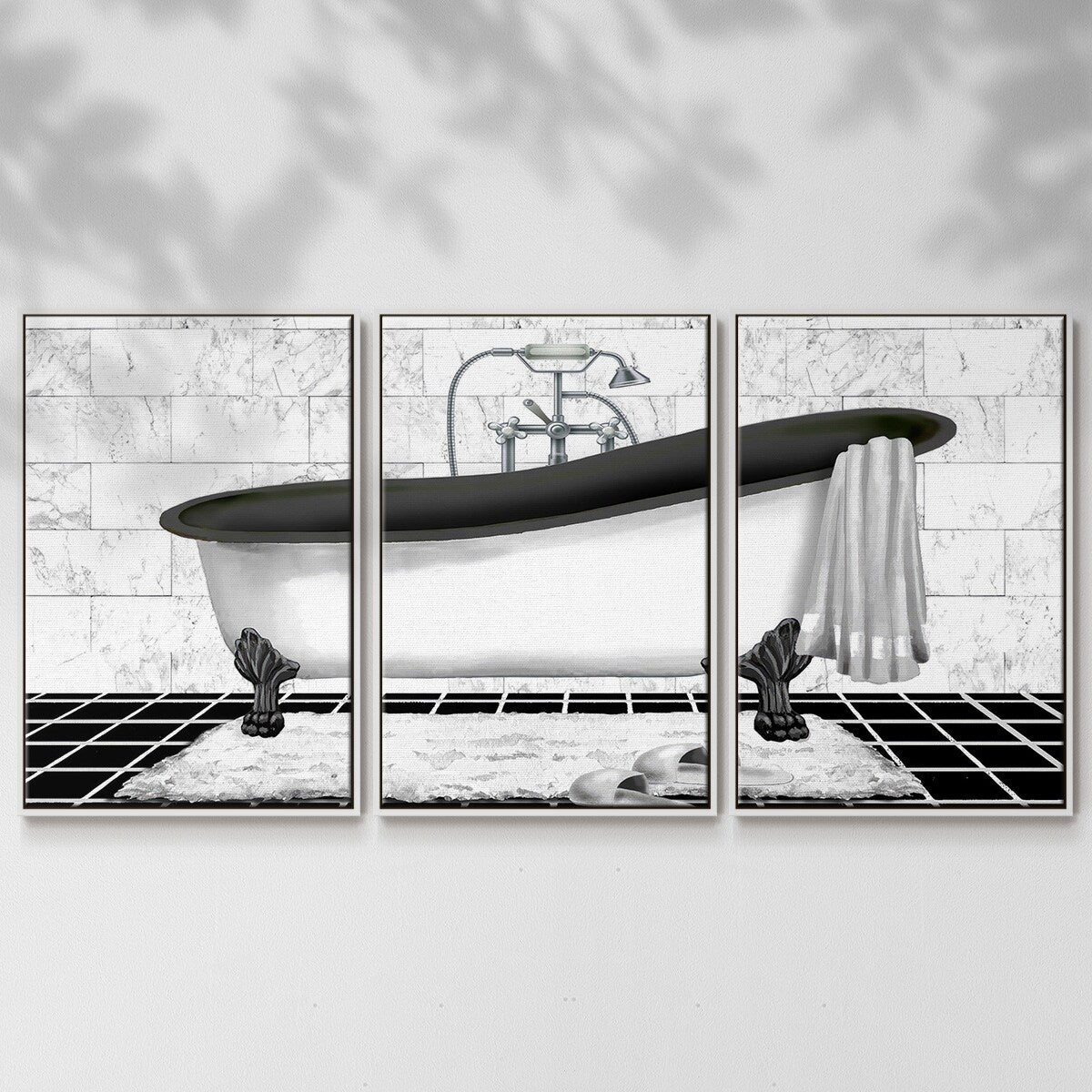 Modern Bath II - Multi Piece Framed Canvas