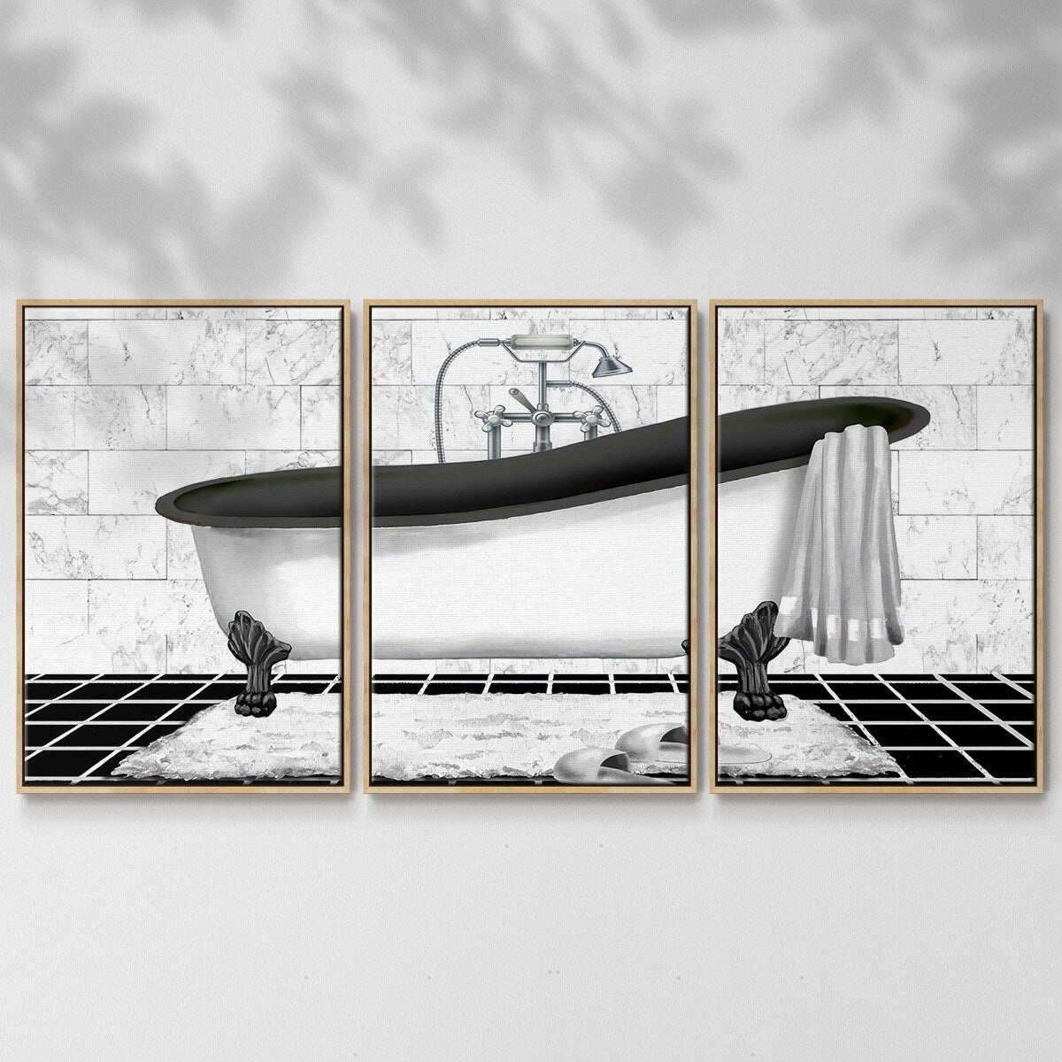 Modern Bath II - Multi Piece Framed Canvas