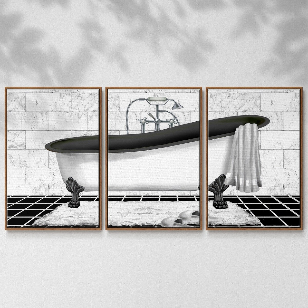 Modern Bath II - Multi Piece Framed Canvas