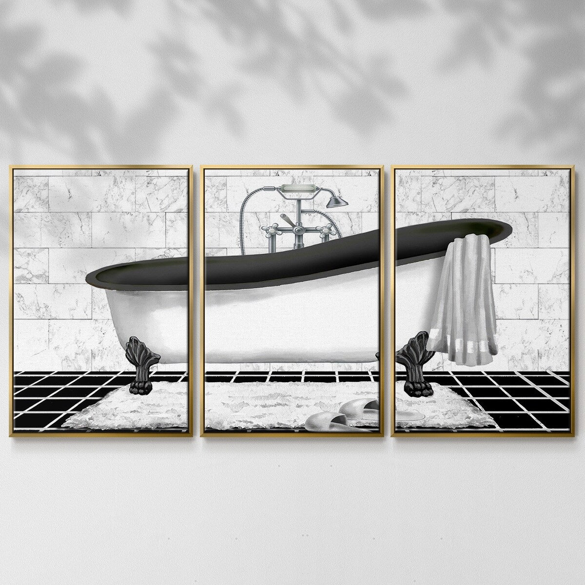 Modern Bath II - Multi Piece Framed Canvas